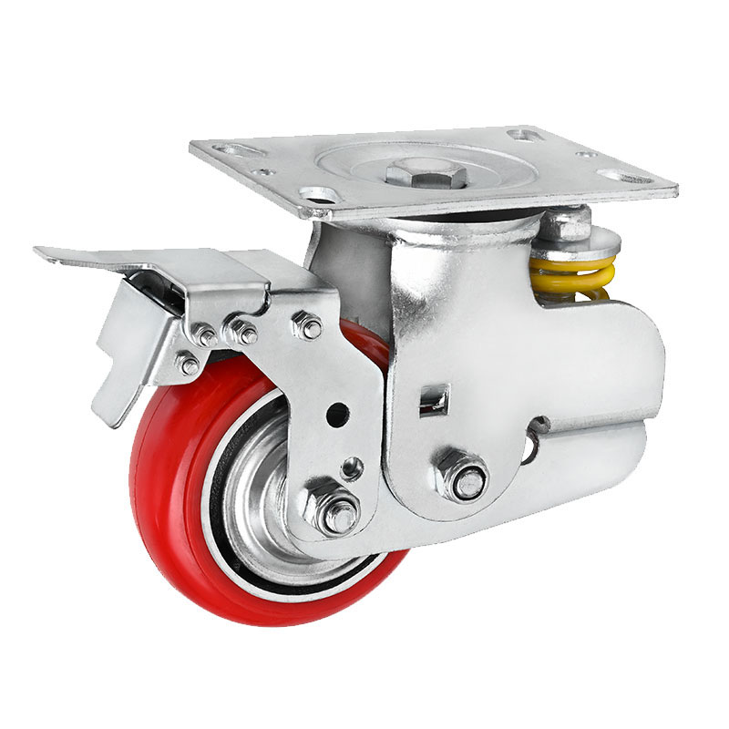 Heavy Duty Shock Absorber Casters Zinc Bracket